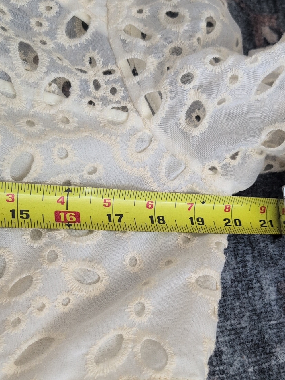 NWT Avantlook Ivory Cotton Eyelet Cut Out dress Small - Picture 10 of 13